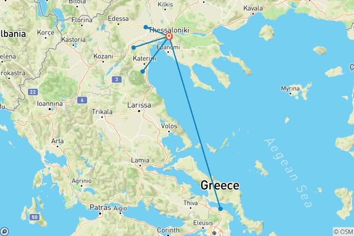 Map of 6 Day Highlights of Northern Greece / Guaranteed Departures