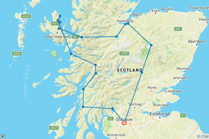 Map of From Glasgow: Highland Experience's Scottish Choice