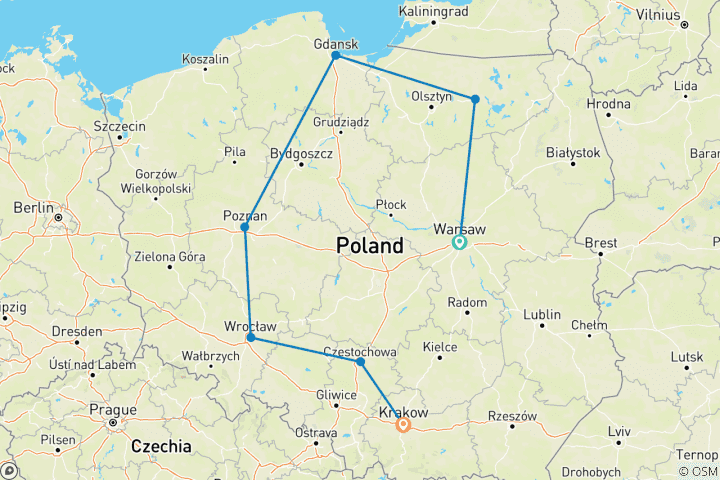 Mapa de POLONIA | Lo más destacado del país