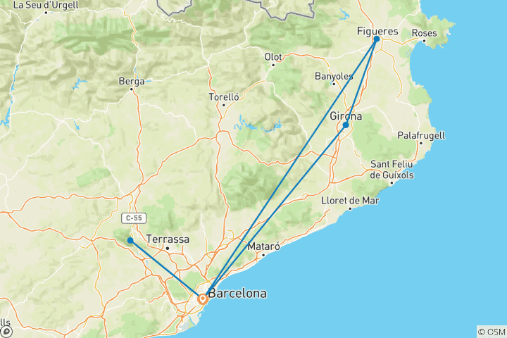 Map of Barcelona In Depth & Catalonia - 8 days