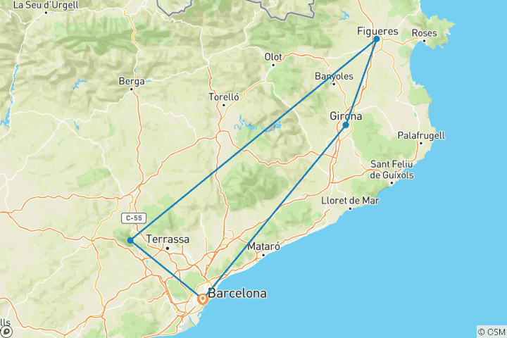 Map of Barcelona In Depth & Catalonia - 8 days