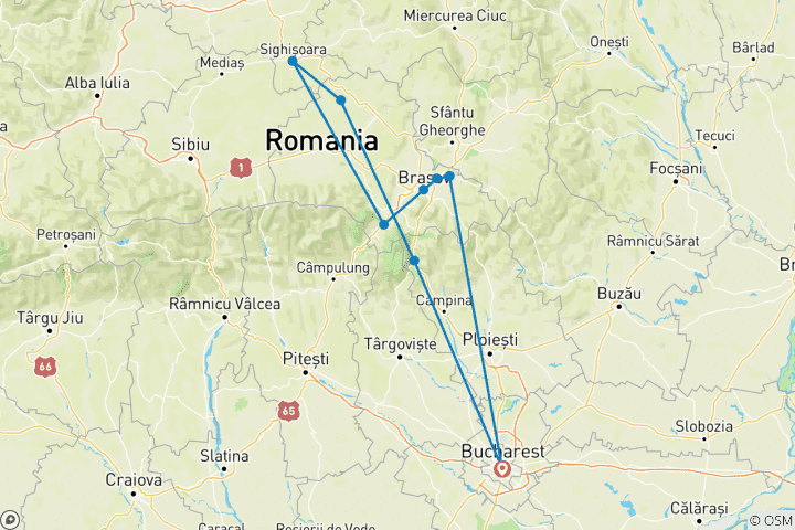 Map of Best of Romania - 8 days