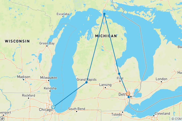 Map of Mackinac Island  (Chicago, IL to Southfield, MI) (2026)