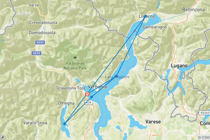 Map of Best of Lake Maggiore - 8 days