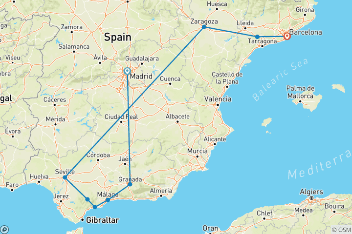 Map of THE ESSENCE OF SPAIN