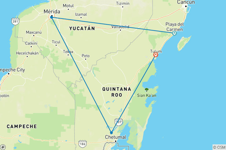 Carte du circuit Mexique en solo