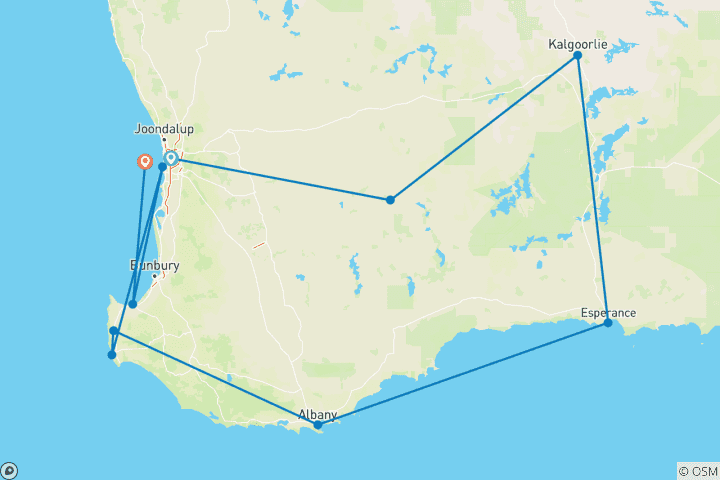Carte du circuit Échappée sud-ouest (2026/2027)