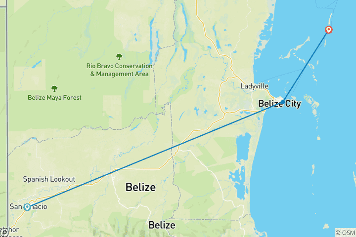 Carte du circuit Solitaire Belize