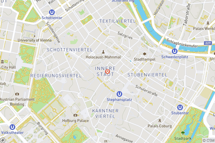 Map of 4  Day Vienna,Austria