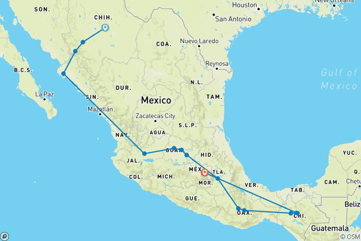 Map of Discover Your Mexico