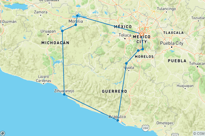 Map of Mexico: Between Beaches and Pueblos Mágicos