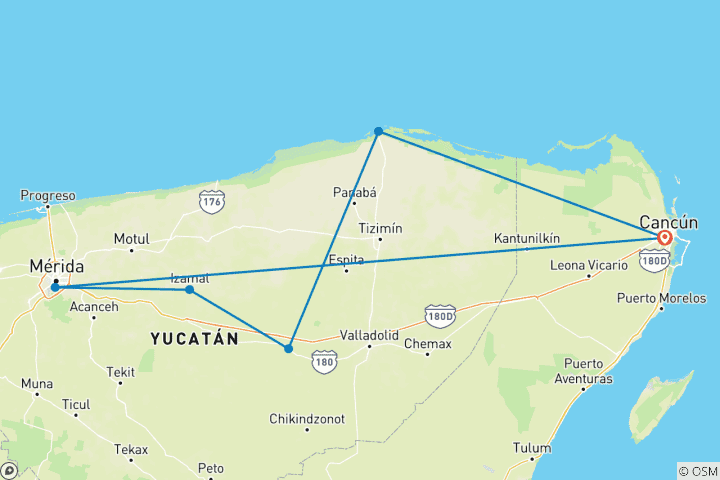 Karte von Perlen von Yucatan