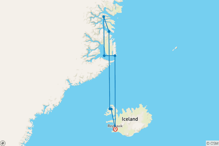 Map of Iceland to Greenland: Total Solar Eclipse, Operated by Quark