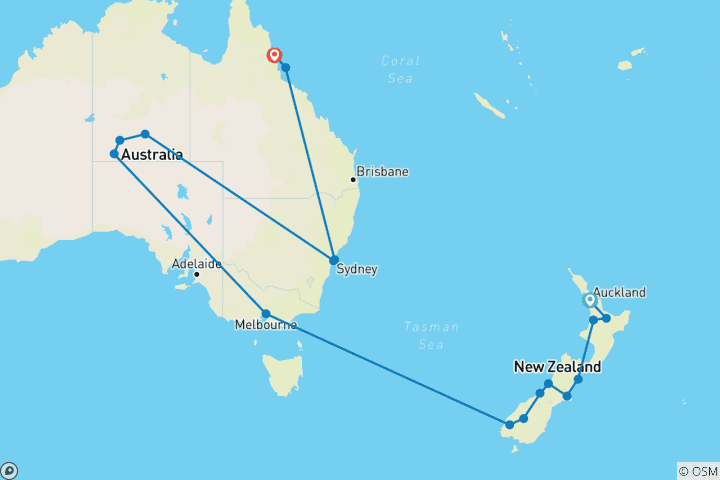 Map of Solo-ish Down-Under