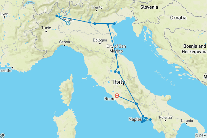 Map of ITALY IN ALL ITS GLORY: A JOURNEY THROUGH ART, HISTORY, AND NATURE