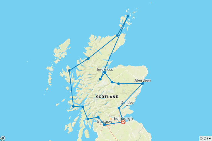 Map of 14 Tage Schottland intensiv Natur und Kultur erleben