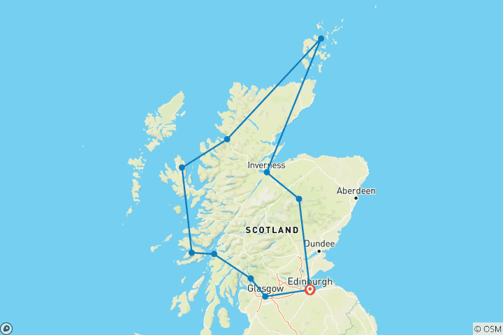 Map of 13 Tage Schottland intensiv Natur und Kultur erleben