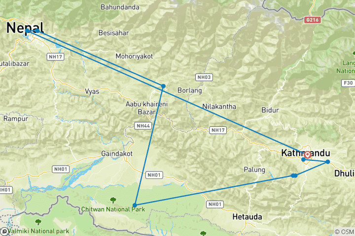 Map of Solo-ish Nepal
