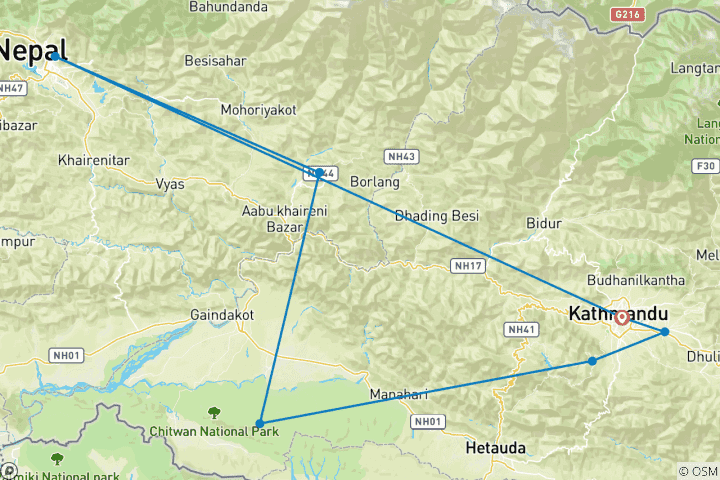 Map of Solo-ish Nepal