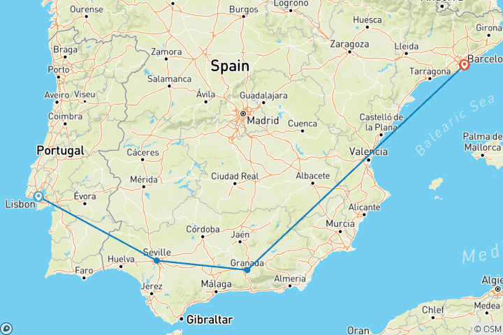 Mapa de Maravillas de Portugal y España: Una aventura de 12 días