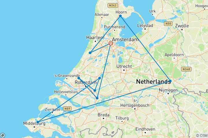 Map of Windmills, Tulips and Belgian Delights 2026