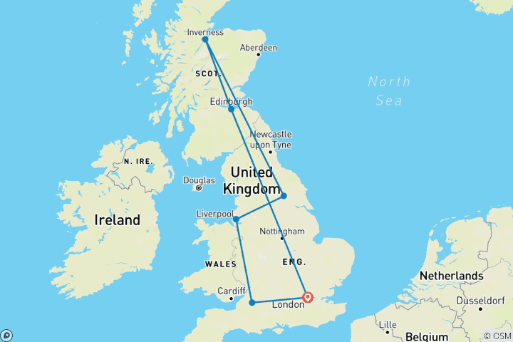 Map of England & Scotland