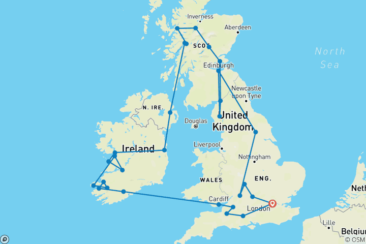 Map of Romantic Britain and Ireland - Premium (Classic, 20 Days)