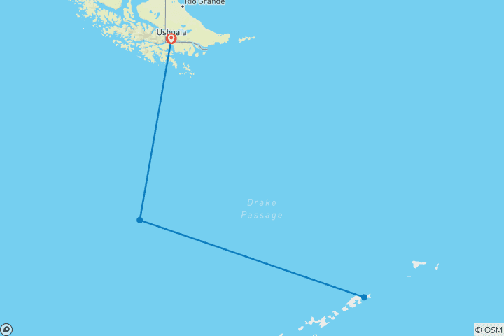 Map of Antarctic Circle - M/V Ocean Victory