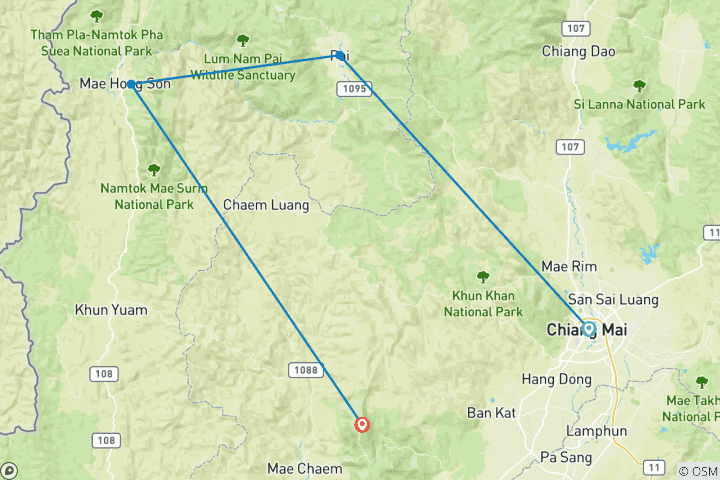 Karte von Mystik der Berge: Flucht aus Nordthailand