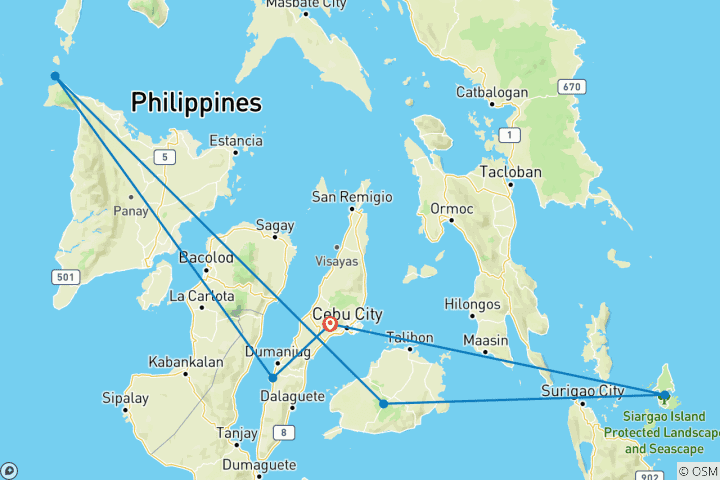 Map of Philippines Island Experience