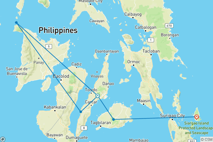 Map of Philippines Island Experience