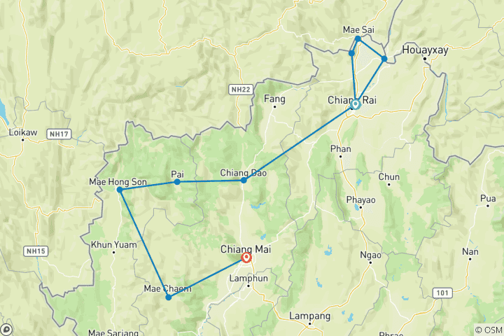 Map of Truly Northern Thailand