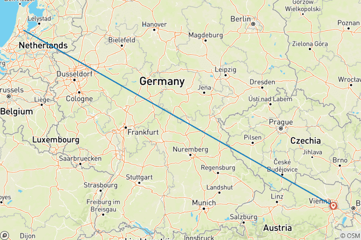 Map of 7 Day Amsterdam and Vienna
