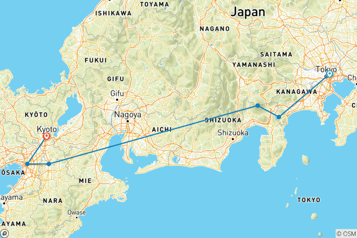 Map of Japan In A Week Hosted by @explorewithellen (8 Days)