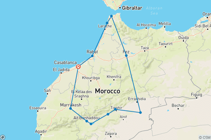 Map of Morocco, Casablanca, Casablanca