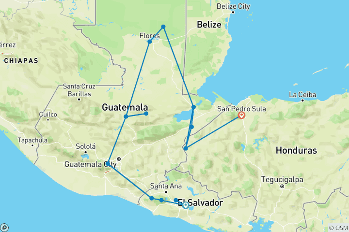 Karte von Kultur & Natur in Mesoamerica
