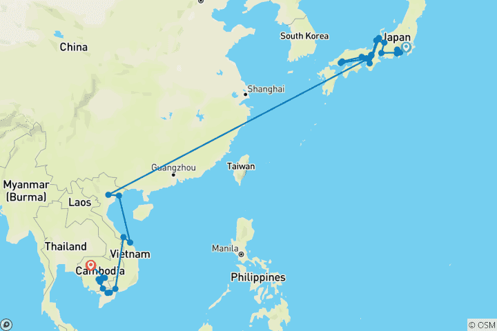 Map of Essential Essence of Asia: Japan to South East Asia