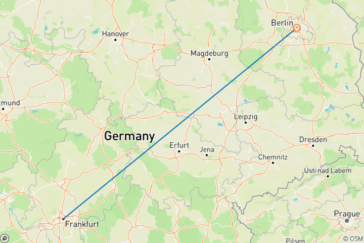 Map of Germany in a week: Covering Frankfurt and Berlin