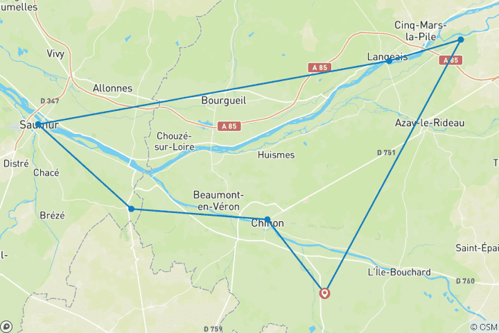 Map of Loire in Luxury