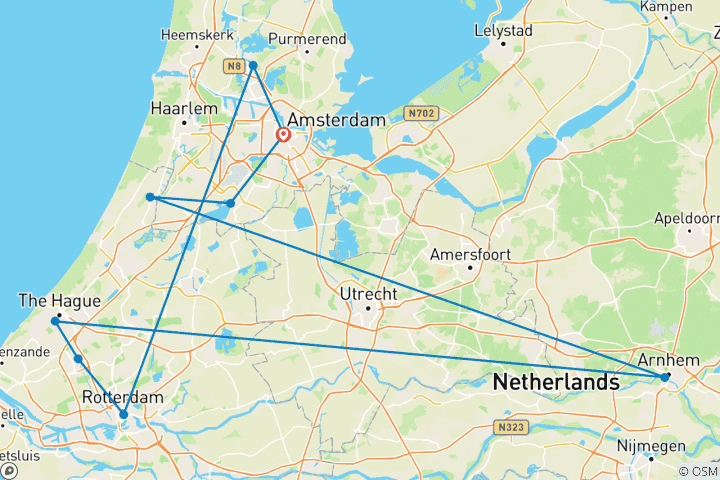 Map of Holland & Belgium in Bloom 2026