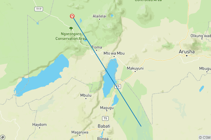 Map of 2 Days in the Wild: Northern Circuit Safari