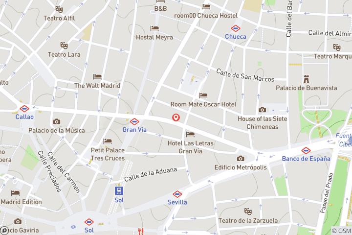 Carte du circuit Circuit de 4 jours à Madrid avec location de voiture
