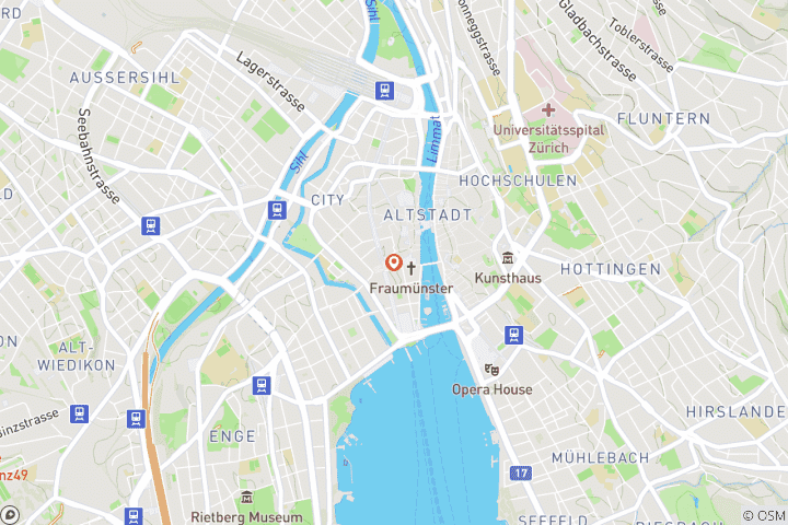 Map of 4 Day Zurich Tour With Car rental