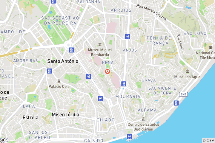 Map of 4 Day Lisbon Tour With Car rental