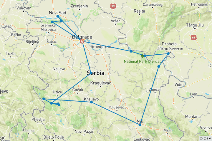 Map of Private - Serbia in Depth Tour