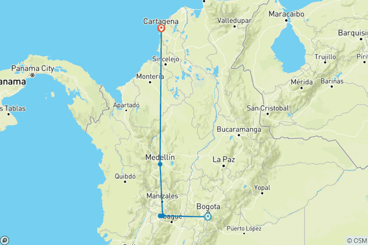 Map of Cafe Colombia