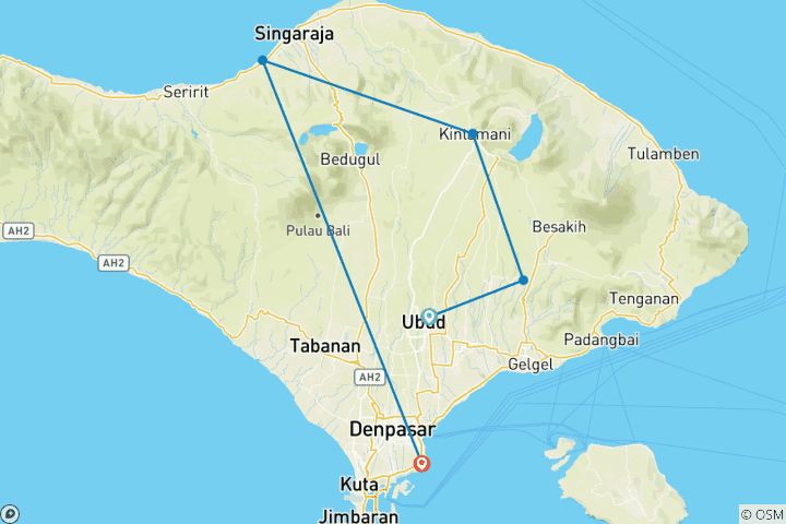 Map of Beautiful Bali