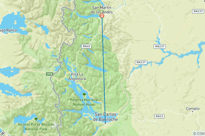 Karte von 6 Tage in Bariloche und San Martín de los Andes