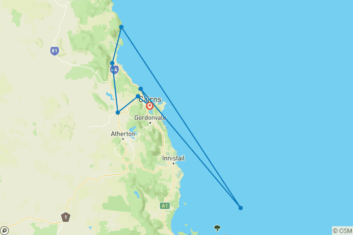 Map of Daintree & Cape Tribulation Adventure