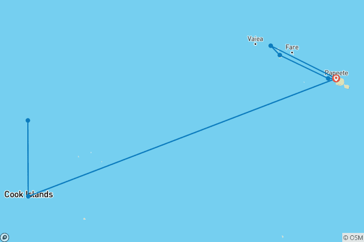 Mapa de Destino soñado Polinesia